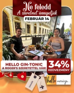 rogers gin tonic páros valentin napi ajánlat